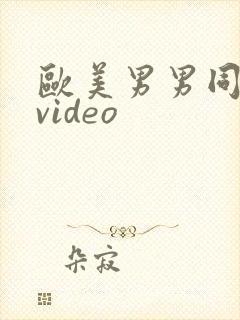 欧美男男同性恋video