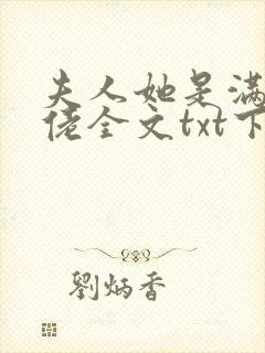 夫人她是满级大佬全文txt下载