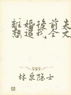 离婚后前夫总是想追我全文免费封面