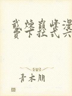 武炼巅峰漫画免费下拉式六漫画