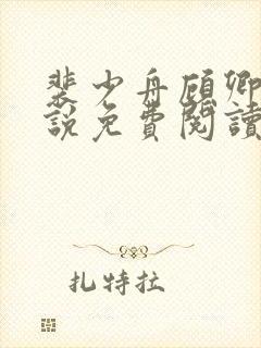裴少舟顾卿叶小说免费阅读封面