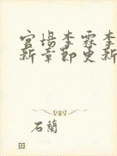 官场李霖李澜最新章节更新时间