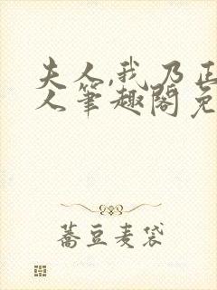 夫人,我乃正经人笔趣阁免费阅读