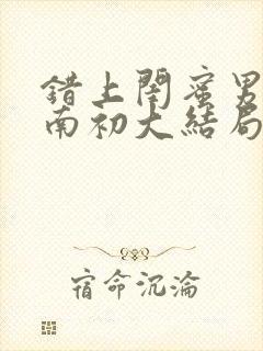 错上闺蜜男友沈南初大结局封面