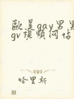 欧美gay男男gv视频网站