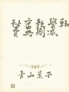秘密教学韩漫免费无删减