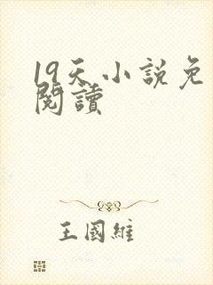 19天小说免费阅读封面