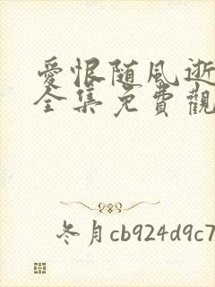 爱恨随风逝短剧全集免费观看