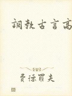 调教古言高h
