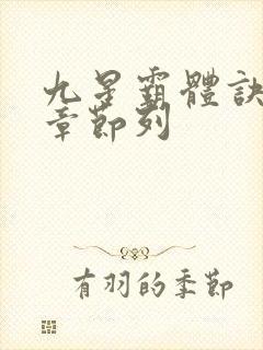 九星霸体诀最新章节列