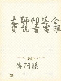 大师40集全免费观看电视剧