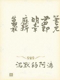 万历明君笔趣阁最新章节免费阅读封面