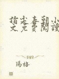 指尖春朝小说全文免费阅读笔趣阁