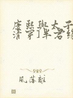 康熙与太子妃[清穿]半君缘全文免费阅读封面