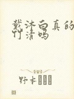 戴沐白真的爱朱竹清吗