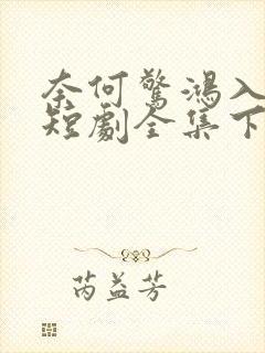 奈何惊鸿入我心短剧全集下载