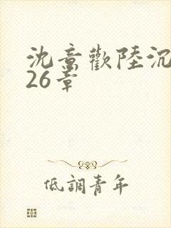 沈意欢陆沉舟第26章
