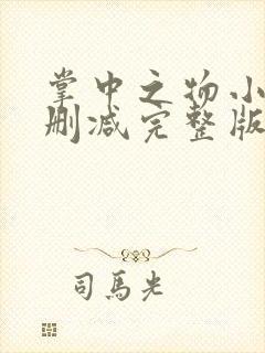 掌中之物小说未删减完整版