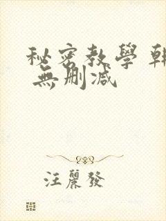 秘密教学 韩漫 无删减