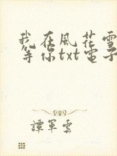 我在风花雪月里等你txt电子书下载