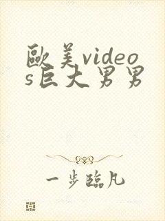 欧美videos巨大男男封面