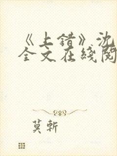《上错》沈南初全文在线阅读笔趣阁