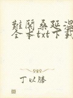 难哄桑延温以凡全本txt下载