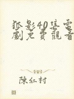 狐影40集电视剧免费观看全部