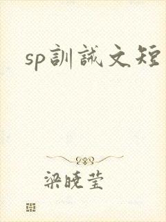 sp训诫文短篇封面