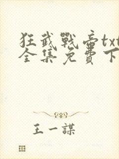 狂武战帝txt全集免费下载