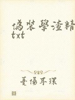 伪装学渣精校版txt