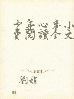少年心事小说免费阅读全文封面