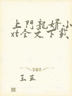 上门龙婿小说txt全文下载