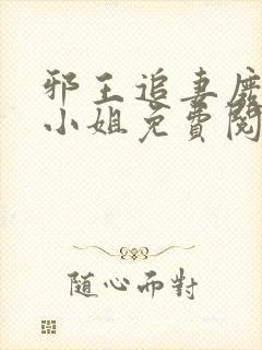邪王追妻废材四小姐免费阅读全文