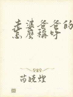 老婆爸爸的哥哥怎么称呼
