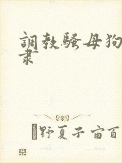 调教骚母狗贱奴隶