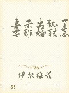 妻子出轨了老公要离婚该怎么挽回