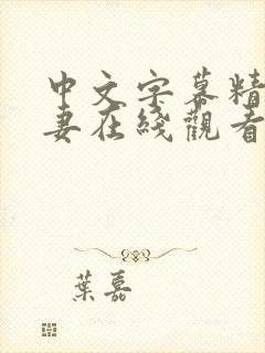中文字幕精品人妻在线观看封面