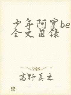 少年阿宾ben全文目录