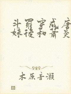 斗罗穿成唐三他妹后和萧炎he