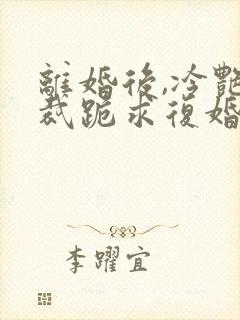 离婚后,冷艳总裁跪求复婚手机版封面