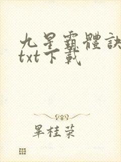九星霸体诀下载txt下载