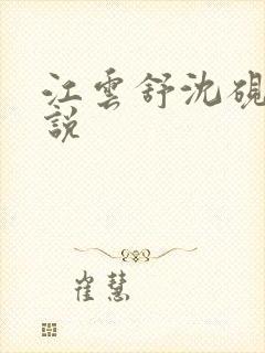 江云舒沈砚舟小说