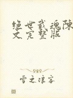 绝世武魂陈枫全文完整版