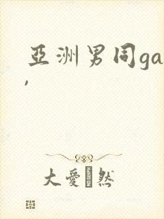 亚洲男同gay,