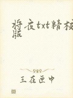 将夜txt精校版