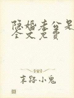 隐婚老公是巨星全文免费