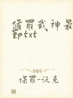 修罗武神最新章节txt