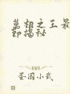 万相之王最新章节揭秘封面