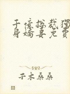 千亿总裁独宠替身娇妻免费版封面